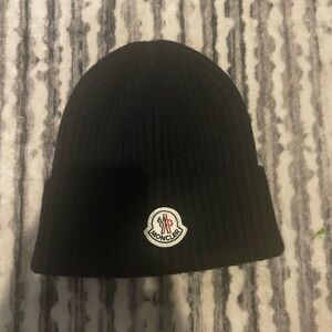 Moncler Classic Black Knit Hat
